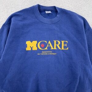 Vintage University of Michigan MCARE Sweatshirt FITS S/M Crewneck 90s